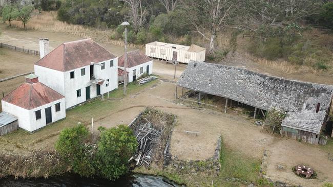 Old Sydney Town waterfront area — blacksmith on right. Picture: @switchy3 / Mitchell Hubbard.