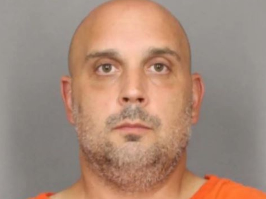 Sean Wiggins, 43, appeared glassy-eyed in a police mugshot and allegedly told police he had “five to six beers” before fatally striking brothers Johnny and Matthew Gaudreau. Picture: NJ State Police