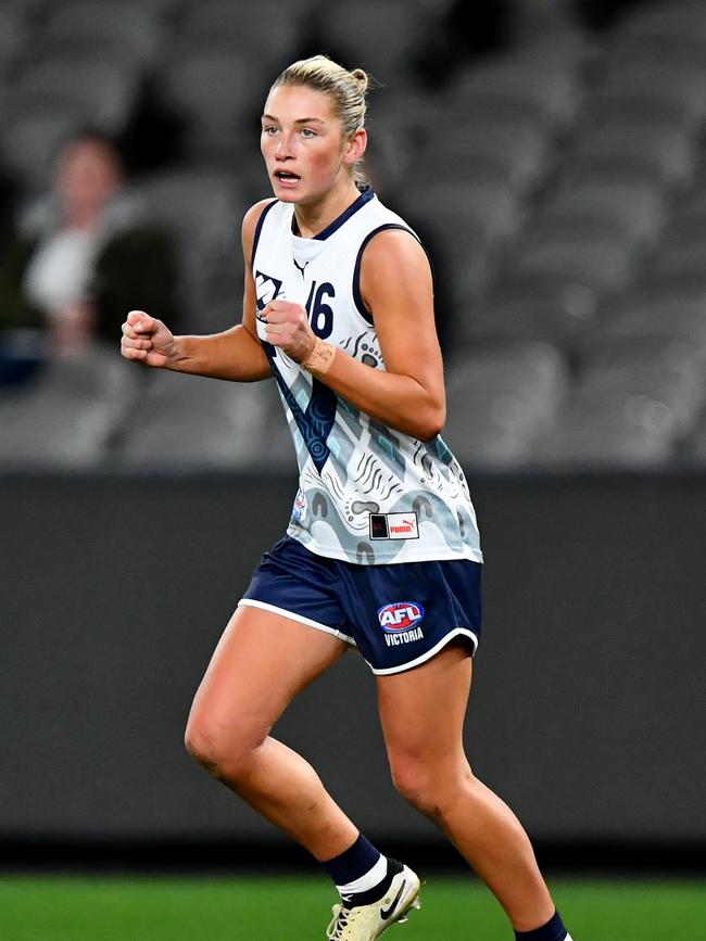 Ash Centra impacted both in the midfield and up forward for Victoria Country. Picture: Josh Chadwick/AFL Photos