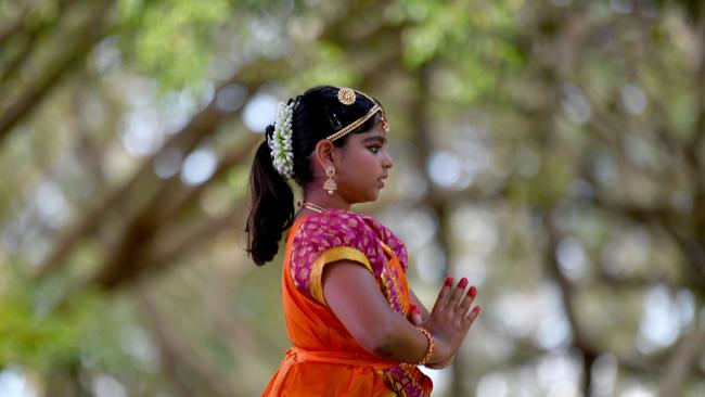 India Fest at Riverway. A dancer from Geetha's Natyalaya performs on stage. Picture: Evan Morgan