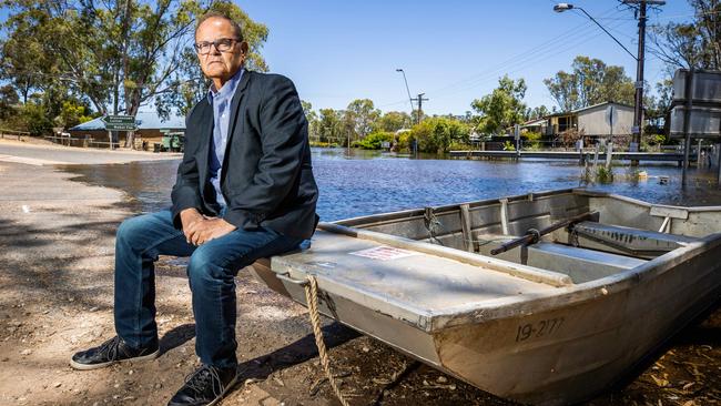 Community Recovery Coordinator Alex Zimmermann at Swan Reach. Picture: Tom Huntley