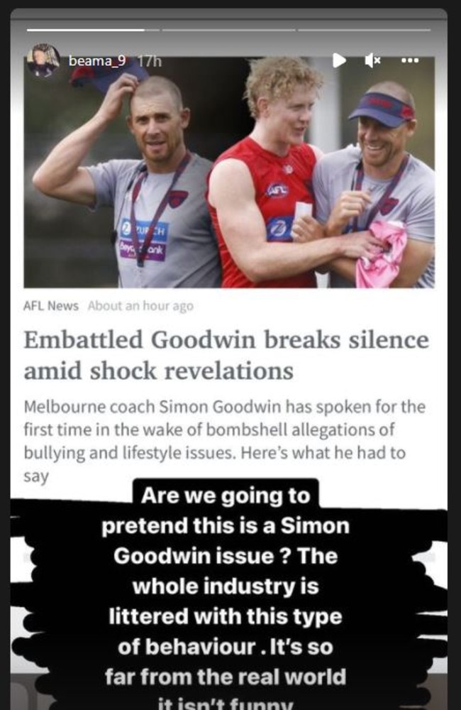 One of Dayne Beams’ Instagram stories on the issue.