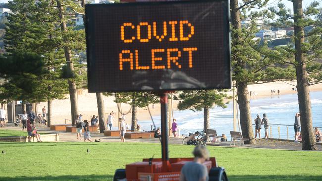 Day four of lockdown on the Northern Beaches at Dee Why. Picture: Jeremy Piper