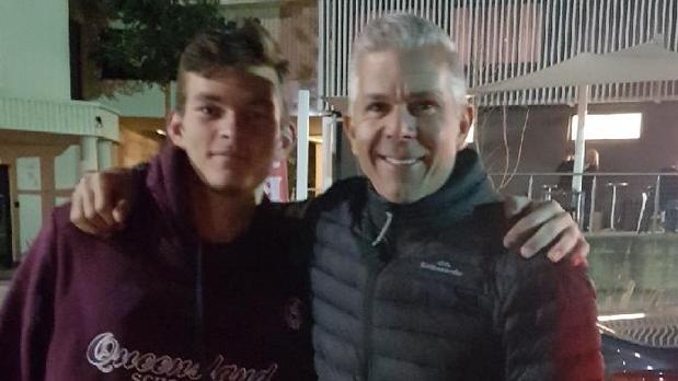 Harry Corica with his uncle, Sydney FC coach Steve Corica. The pair will face each other when the Sky Blues meet Cairns FC in the FFA Cup on Tuesday night.