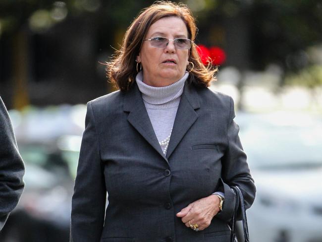 Hayley’s mother, Margaret Dodd, leaving the first trial. Picture: AAP Image/Richard Wainwright