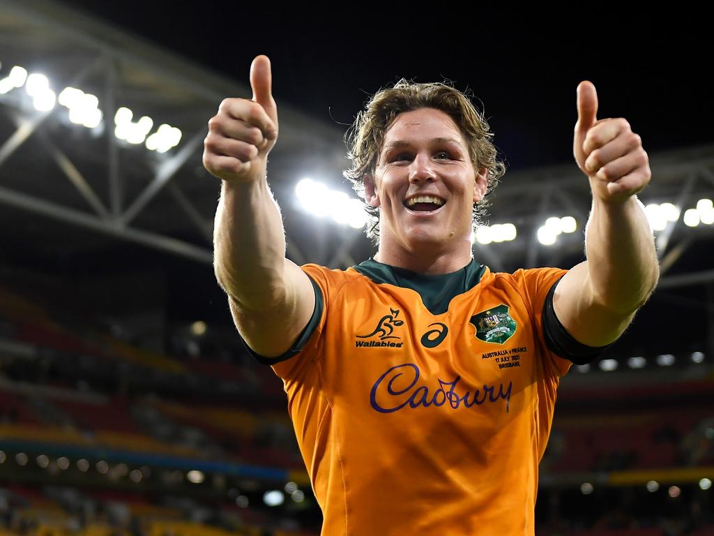 Former Wallabies skipper Michael Hooper could play for an AUNZ Invitational team against the British and Irish Lions in July. Picture: Albert Perez/Getty Images