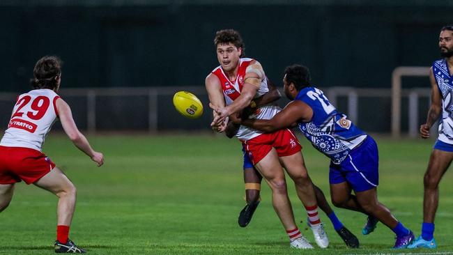 Robby Bartee had a strong showing for Federal in Round 8. Picture: AFLNT