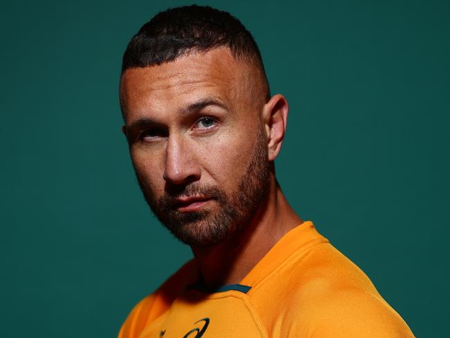 GOLD COAST, AUSTRALIA - JUNE 26: Quade Cooper poses during a Wallabies Rugby Championship Headshots Session at Sanctuary Cove on June 26, 2023 in Gold Coast, Australia. (Photo by Chris Hyde/Getty Images)