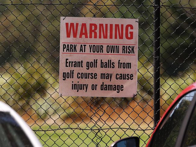 The project was intended to remove the risk of stray golf balls landing on the Monash Freeway. Picture: Michael Klein