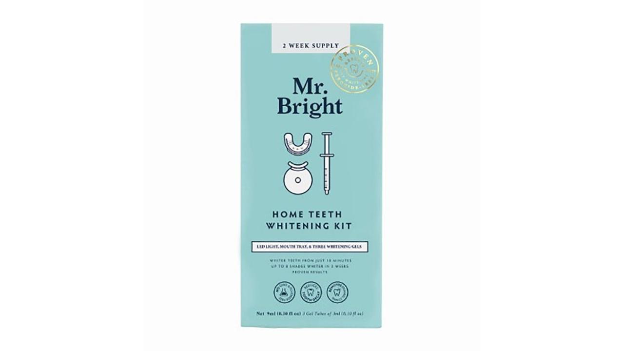 Mr Bright Whitening Charcoal Kit with LED. Image: Adore Beauty.