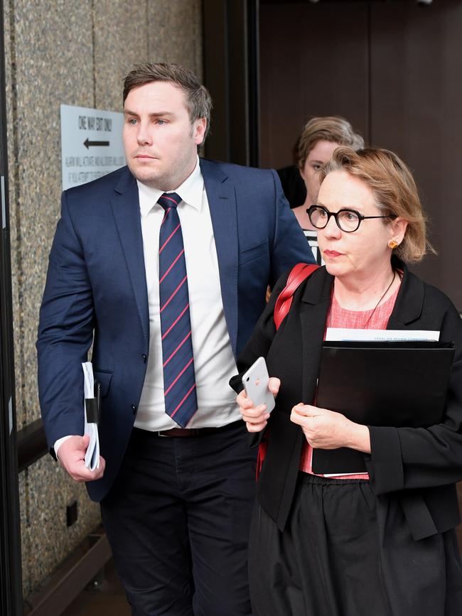 Adam Cranston leaves the Supreme Court, in Sydney, Friday, December 6, 2019. Adam and Lauren Cranston are due to be arraigned for trial over their alleged role in an ATO tax fraud scheme. (AAP Image/Peter Rae) NO ARCHIVING