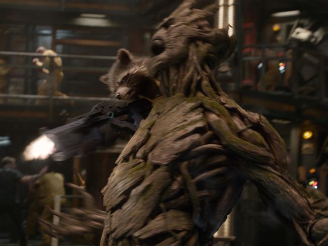 Rocket Racoon and Groot in the thick of the action in &lt;i&gt;Guardians&lt;/i&gt;. Picture: Supplied