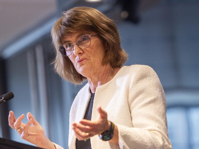 SYDNEY, AUSTRALIA. NewsWire Photos.December 10, 2024.RBA Governor, Michele Bullock holds a media conference discussing the Reserve Bank of AustraliaÃs monetary policy decision.Picture: NewsWire / Jeremy Piper