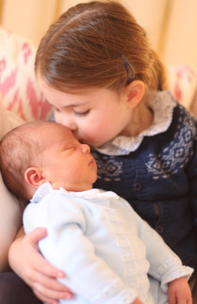 Charlotte and her baby brother, Prince Louis, last year. Picture: HRH Duchess of Cambridge via Getty Images