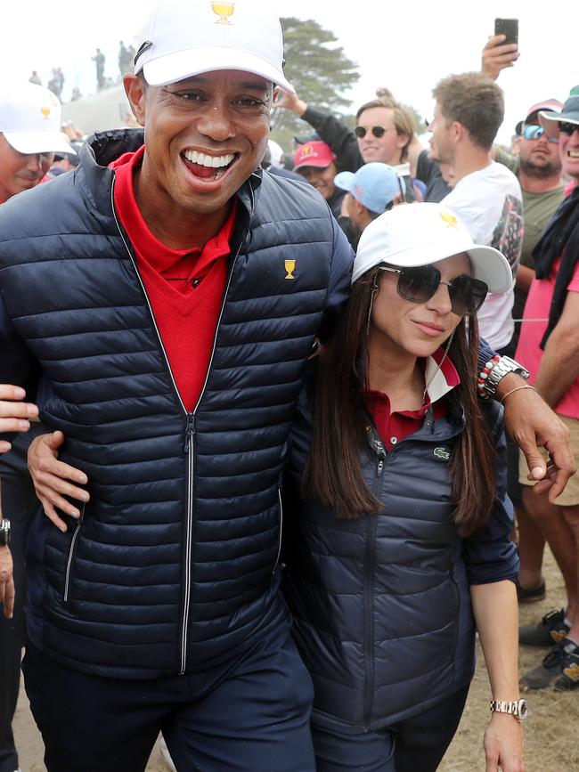 She was by his side when he won the Masters in 2019.