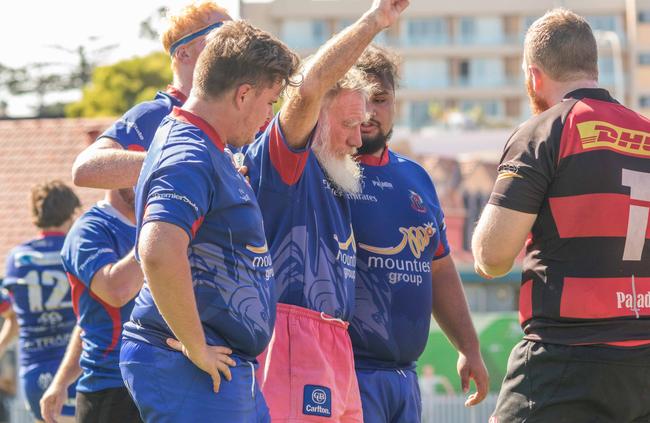 Mackie means business as he packs a scrum. Picture: Adam MacDonald