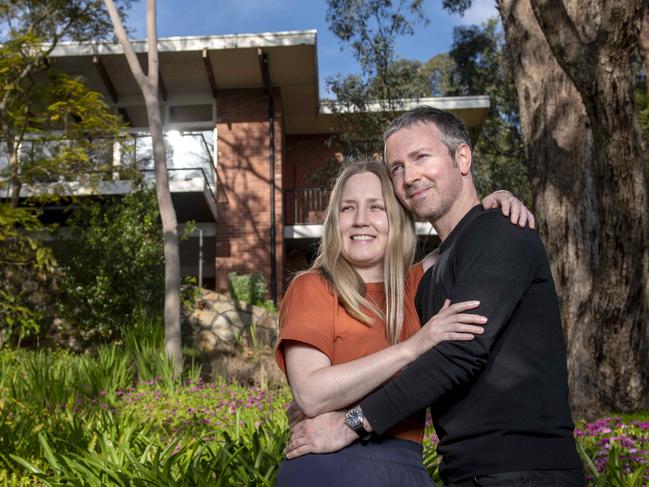 September 30, 2022: Jet O'Rourke and Melanie Tokley bought their home in Lynton in March this year. Story on how post the RBA rate rises, the borrowing capacity of homebuyers has decreased, pricing them out of some suburbs. Picture: Naomi Jellicoe