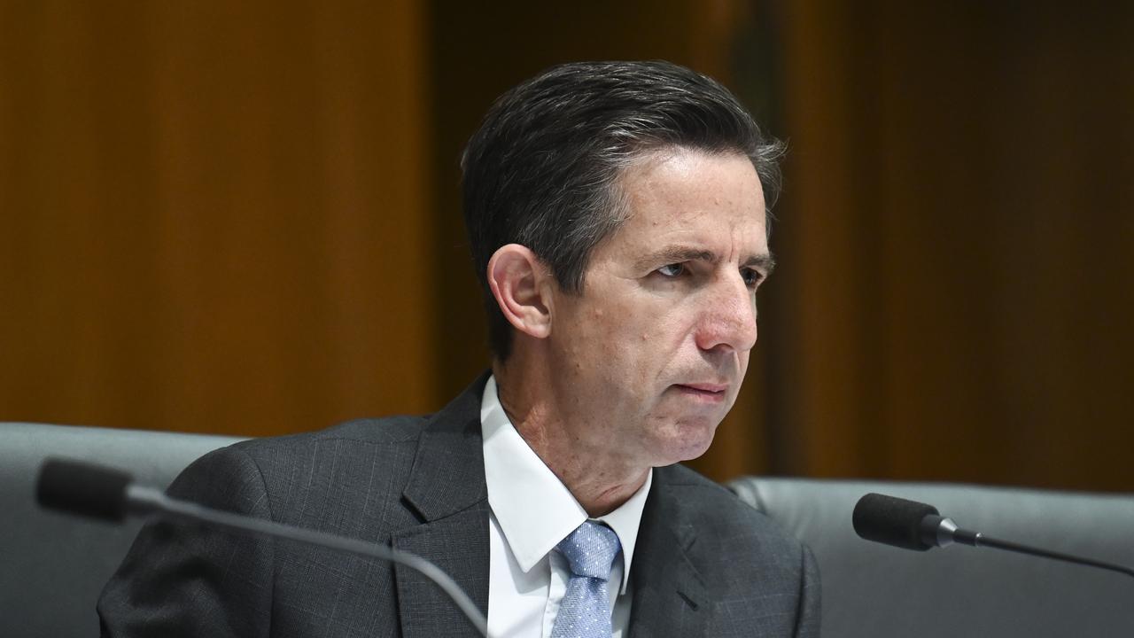 Shadow foreign minister Simon Birmingham has welcomed the resignation of the Palestinian PM. Picture: NCA NewsWire / Martin Ollman