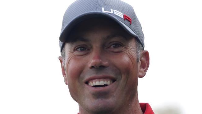 Matt Kuchar of the United States walks off the seventh tee during morning foursome matches of the 2016 Ryder Cup. Picture: Getty