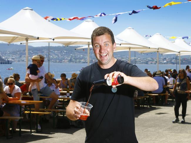 Adam D'Arcy launched Plenty Cider at the Taste of Summer at the end of 2019. Picture: Matt Thompson