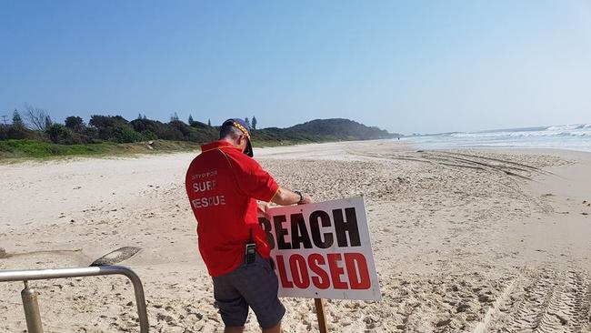 Beaches are closed after a shark attack at Shelly Beach, Ballina.