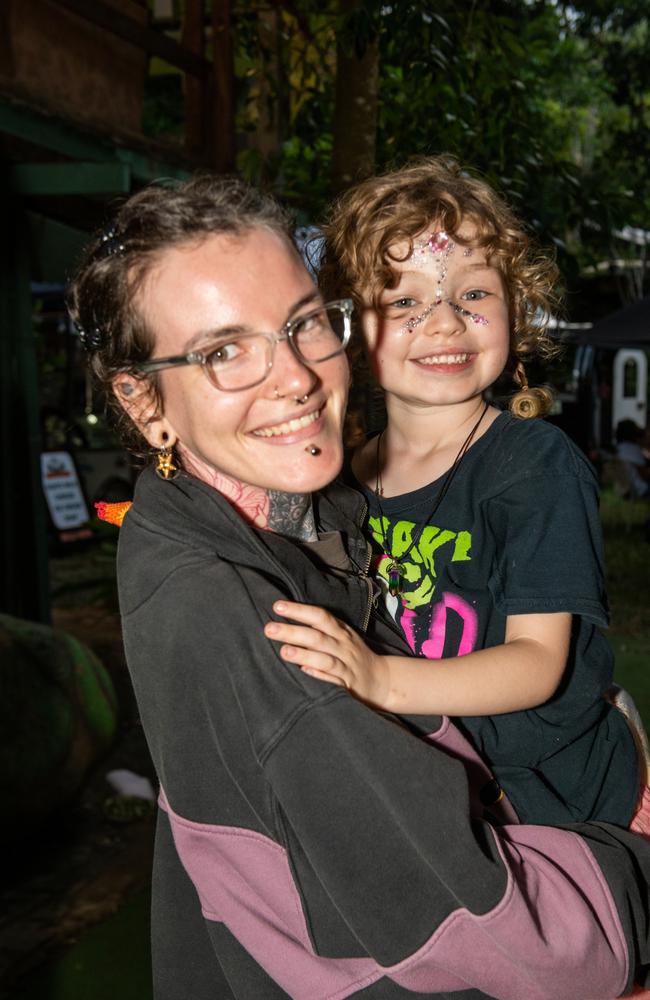 Hannah and Cordelia Izard from South Mackay at Wintermoon Festival at Mount Charlton.Picture: Michaela Harlow