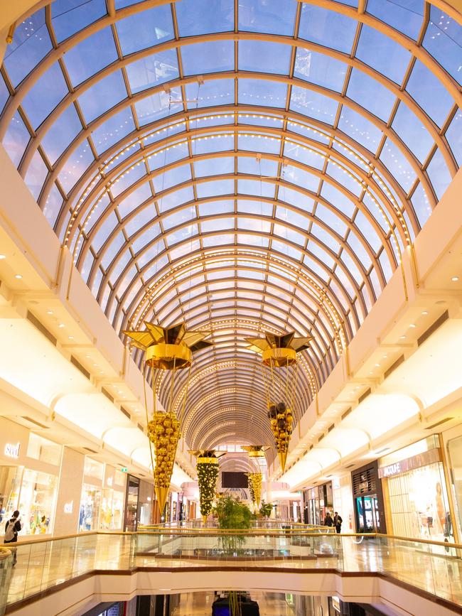 Decorations adorning Melbourne’s Chadstone shopping centre.