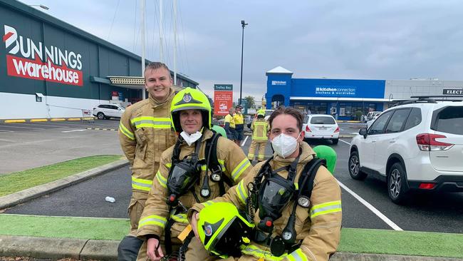 Firefighters attended a blaze at the AutoBarn store on Greenway Drive in Tweed Heads South on Saturday, October 24, 2020.