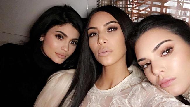 Kylie Jenner, Kim Kardashian and Kendall Jenner. Picture: Snapchat