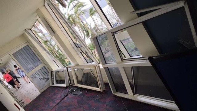 Damage at the Rejuvenation Spa in the Daydream Island resort. Picture: Bree Bryde.