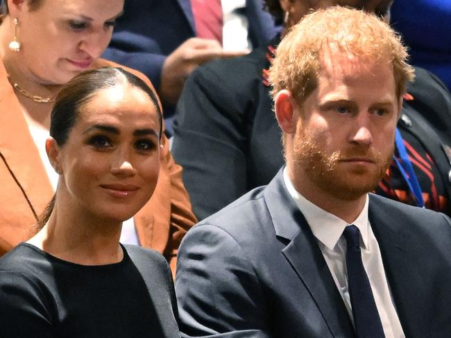 Meghan Markle and Prince Harry are reportedly: reviewing their living options”. Picture: AFP.