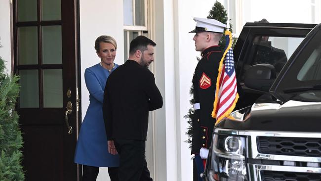 Ukraine's President Volodymyr Zelensky leaves the White House after his heated meeting with President Donald Trump on Friday US time. Picture: Saul Loeb/AFP