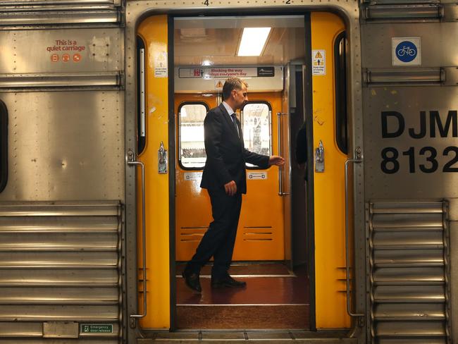 Mr Constance in what can only be described as ‘run-down’ trains. Picture: Richard Dobson