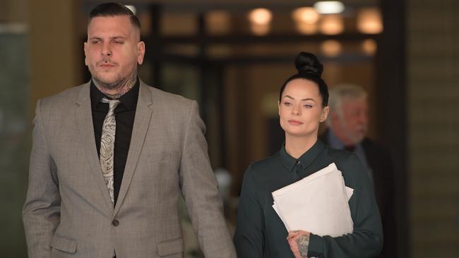 Pictured leaving court together last year. Picture: Tracey Nearmy/Daily Telegraph