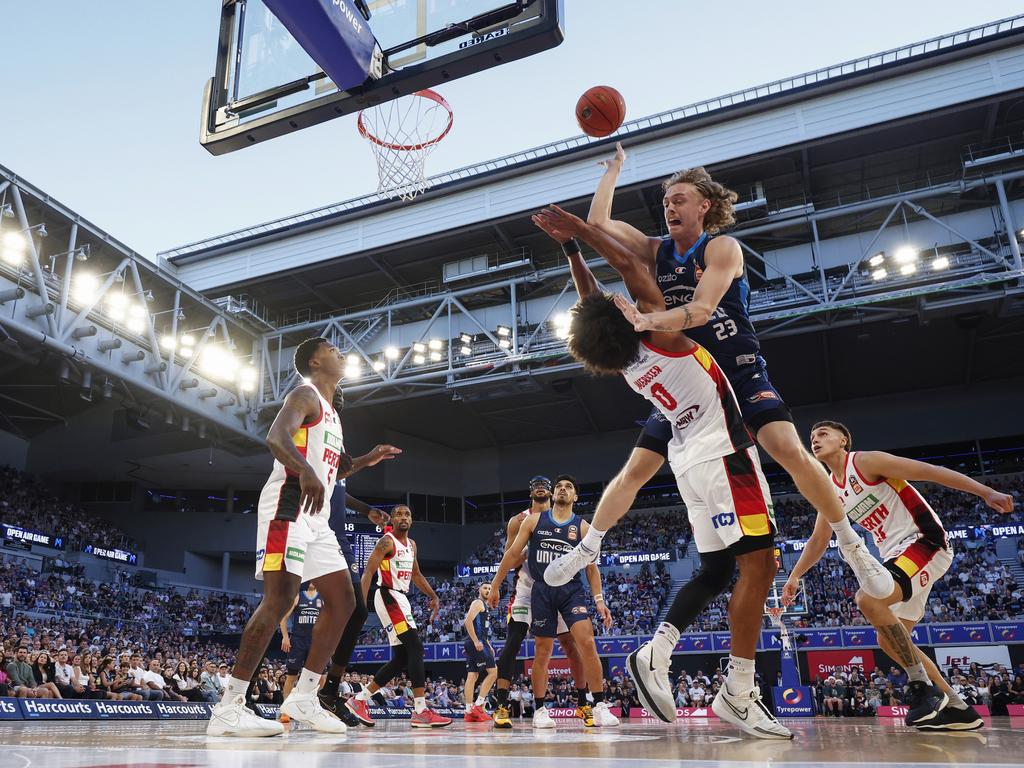 Saturday’s open-air game at John Cain Arena had everything. Picture: Getty Images