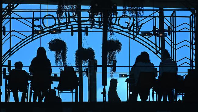 Shoppers grab a bite to eat at Westfield Bondi Junction shopping centre in Sydney. Picture: NCA NewsWire/Steven Saphore