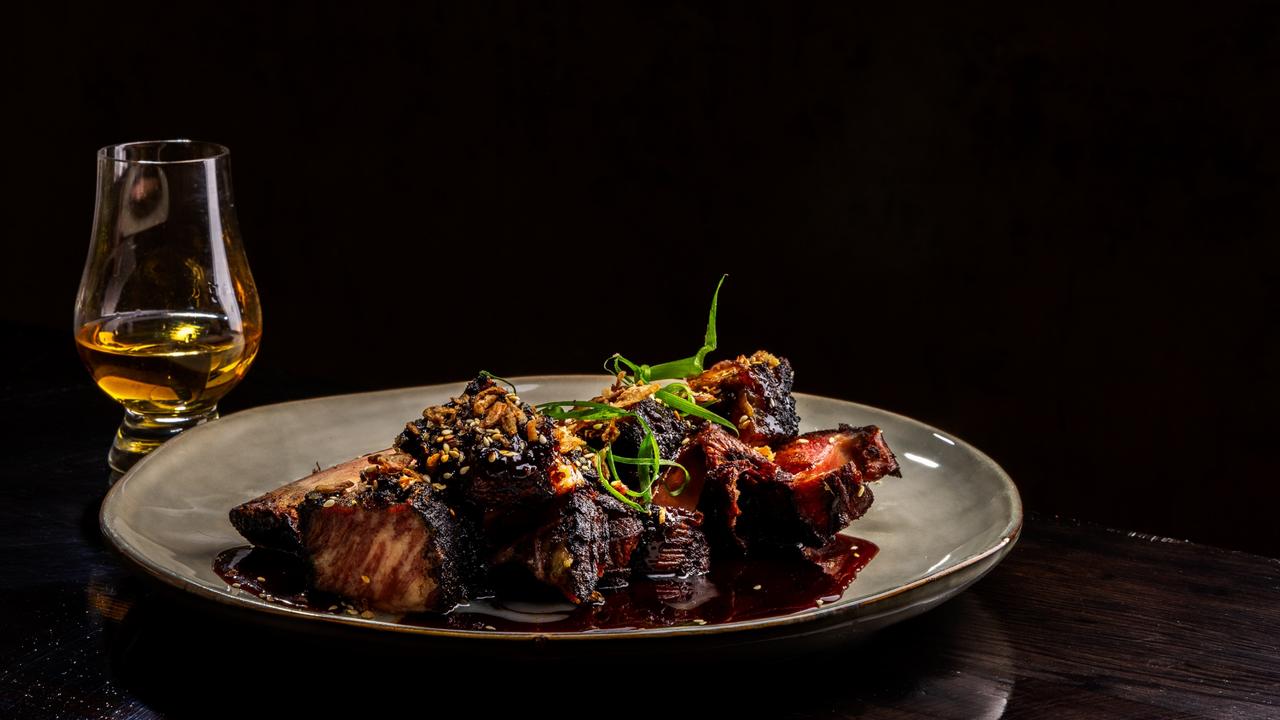 Beef ribs with rum sauce from the new Distillery Restaurant in Eagleby.