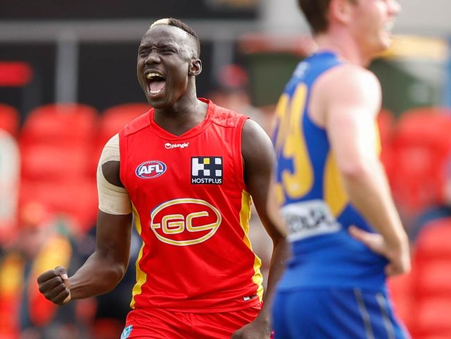 Mabior Chol led the Suns with 44 goals this season. Picture: AFL Photos