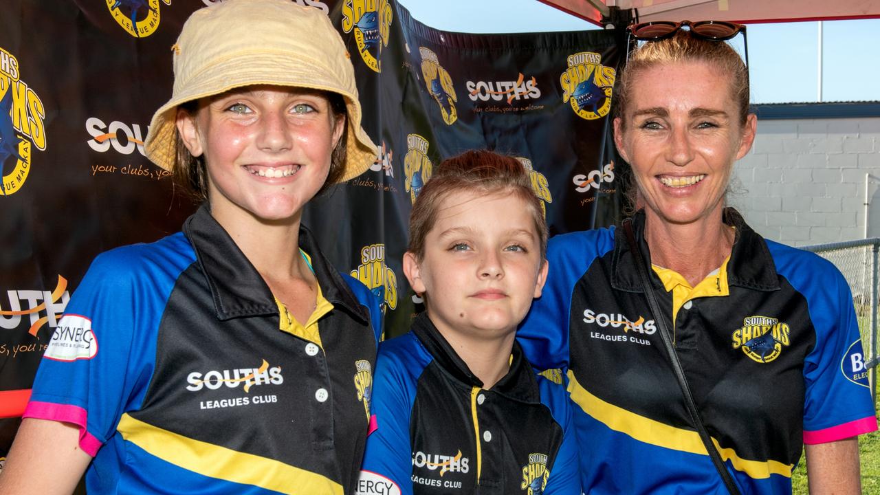 Lily Hoffman, Hayden Hoffman and Simone Page at The Festival of Rugby League. Picture: Michaela Harlow