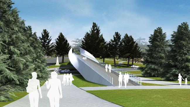 An artist’s impression of how the new bridge will look when completed. Picture: SUPPLIED