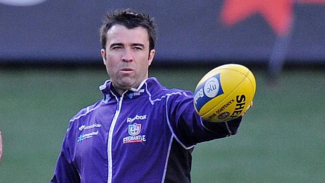 Support ... Fremantle coach Mark Harvey says Chris Scott is perfect for Cats role.