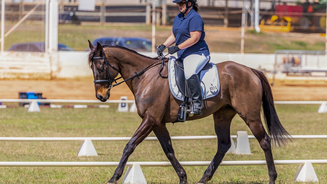 Ali Kuchel and Northern Magic at the Lockyer Equestrian Group dressage day. Photo: Braid Up Photography