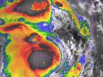 Ex-TC Kirrily continues to bring damaging winds, heavy rain and flooding to the Gulf Country and Mornington Island. Picture: Bureau of Meteorology