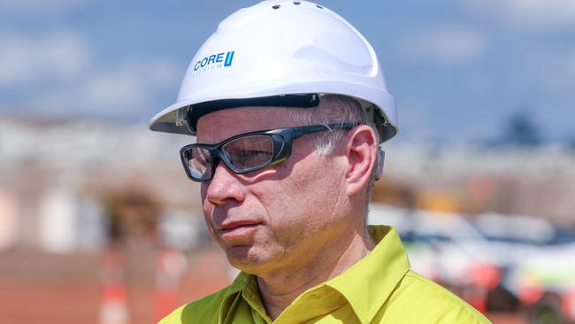 Core Chief Executive Officer Gareth Manderson at the official opening of the Finniss Lithium mine Picture: Glenn Campbell