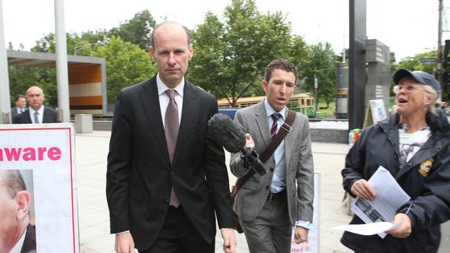 ANZ CEO Shayne Elliott leaves the Royal Commission hearings in November, 2018. Picture: AAP Image/David Crosling.