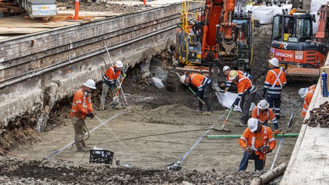 Construction on the new Central Walk, which will link the Metro with existing platforms, is well underway.