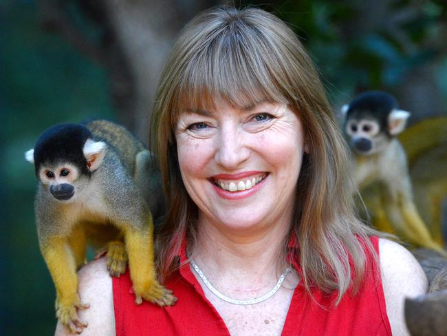 ZOOS SA chief executive: Elaine Bensted with Spider monkeys