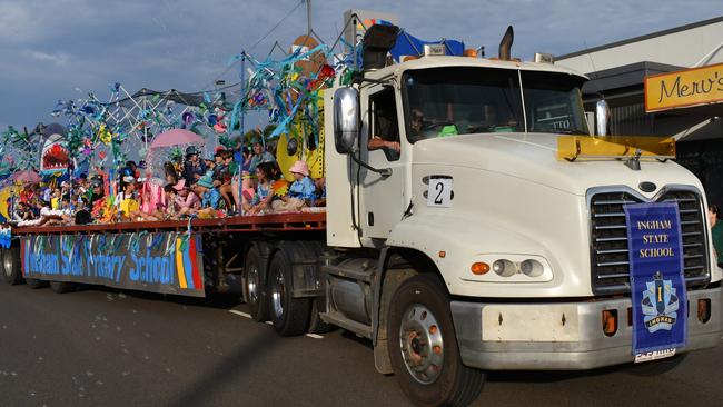 Ingham State Primary School. Photographs from the Maraka Festival Street Parade around the Ingham central business district on Saturday. In an ‘Under the Sea’-themed celebration of all things Hinchinbrook, school students, community organisations, emergency responders and contestants vying for the prized Queen and Princess titles paraded around Rotary Park in the centre of the town. Picture: Cameron Bates