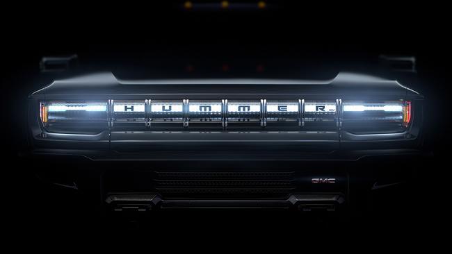 Hummer released a single teaser image of its upcoming vehicle, which features an illuminated grille.