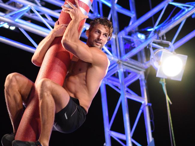 Tim Robards was one of the celebrities to put their strength and fitness to the test on season one of Ninja Warrior. Picture: Channel 9